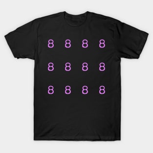 Pink Typewriter Number 8 T-Shirt
